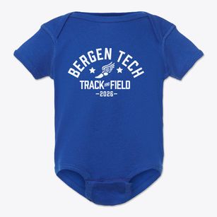 Bergen Tech Track and Field Baby Onesie