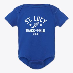 Saint Lucy Academy Track and Field Baby Onesie