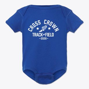 Cross & Crown Christian School Track and Field Baby Onesie