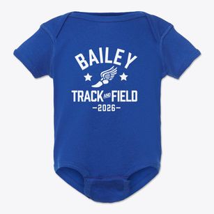 Bailey Middle School Track and Field Baby Onesie