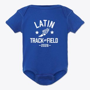 Charlotte Latin School Track and Field Baby Onesie