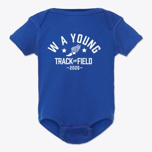 W A Young Elementary School Track and Field Baby Onesie
