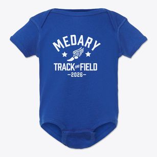 Medary Primary School Track and Field Baby Onesie
