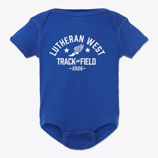 Lutheran West Track and Field Baby Onesie