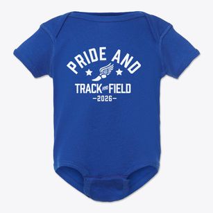 Pride And Joy Children's Academy Track and Field Baby Onesie
