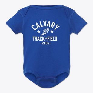 Calvary Baptist School Track and Field Baby Onesie
