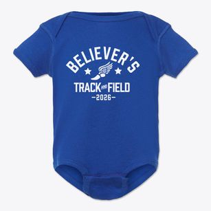 Believer's Academy Track and Field Baby Onesie