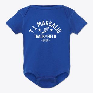 T L Marsalis Elementary School Track and Field Baby Onesie