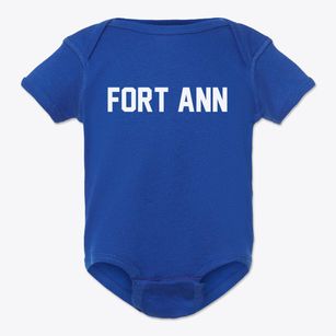 Fort Ann New York Classic Block Baby Onesie