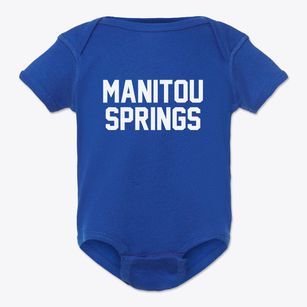 Manitou Springs Colorado Classic Block Baby Onesie