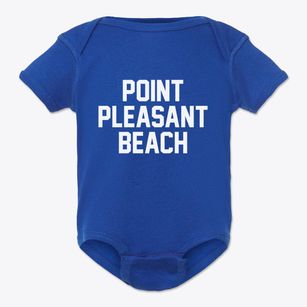 Point Pleasant Beach New Jersey Classic Block Baby Onesie