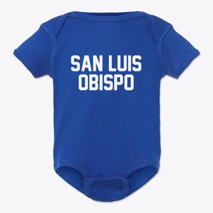 San Luis Obispo California Classic Block Baby Onesie