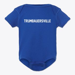 Trumbauersville Pennsylvania Classic Block Baby Onesie