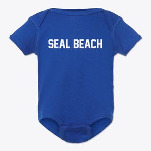 Seal Beach California Classic Block Baby Onesie