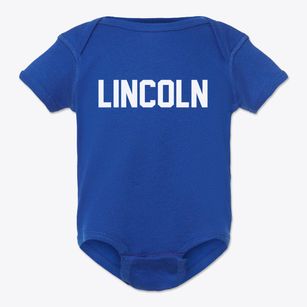 Lincoln Rhode Island Classic Block Baby Onesie
