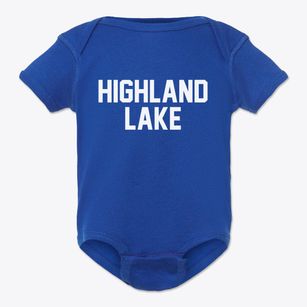 Highland Lake Alabama Classic Block Baby Onesie