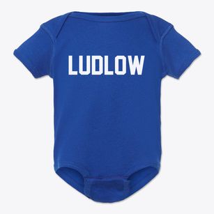 Ludlow Illinois Classic Block Baby Onesie