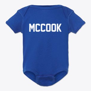 Mccook Illinois Classic Block Baby Onesie