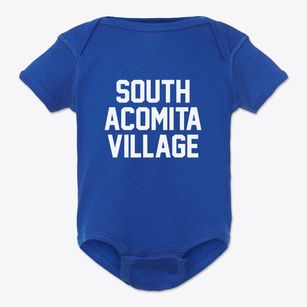 South Acomita Village New Mexico Classic Block Baby Onesie