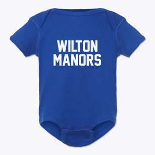 Wilton Manors Florida Classic Block Baby Onesie