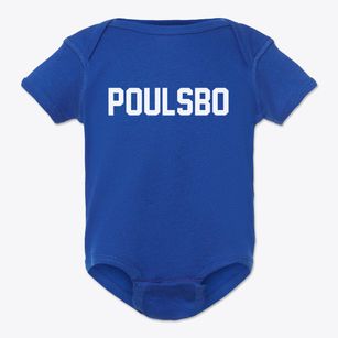 Poulsbo Washington Classic Block Baby Onesie