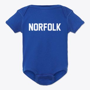 Norfolk Virginia Classic Block Baby Onesie