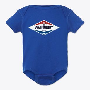 Waterbury Vermont Diamond Star Baby Onesie