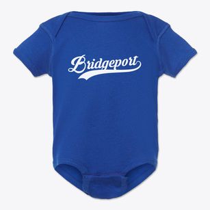 Bridgeport New York Vintage Team Baby Onesie