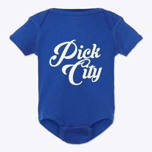 Pick City North Dakota Vintage Team Baby Onesie