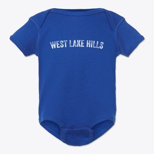 West Lake Hills Texas Timeless Retro Baby Onesie