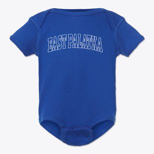 East Palatka Florida Trendy Block Baby Onesie