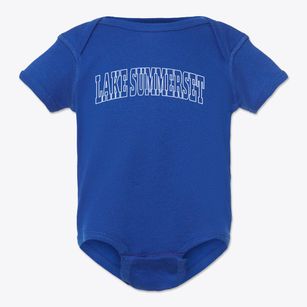 Lake Summerset Illinois Trendy Block Baby Onesie