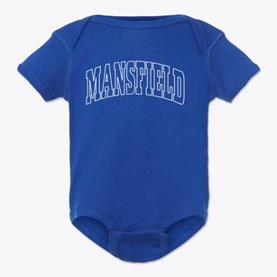 Mansfield Missouri Trendy Block Baby Onesie