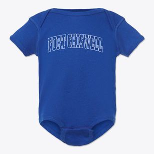 Fort Chiswell Virginia Trendy Block Baby Onesie