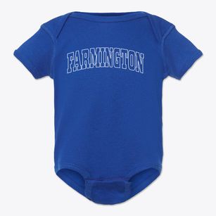 Farmington Connecticut Trendy Block Baby Onesie