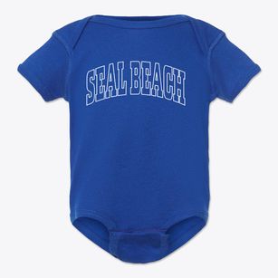 Seal Beach California Trendy Block Baby Onesie