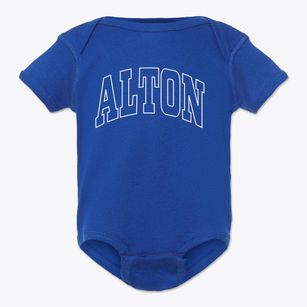 Alton Missouri Trendy Block Baby Onesie