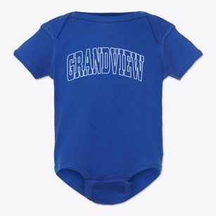 Grandview Iowa Trendy Block Baby Onesie
