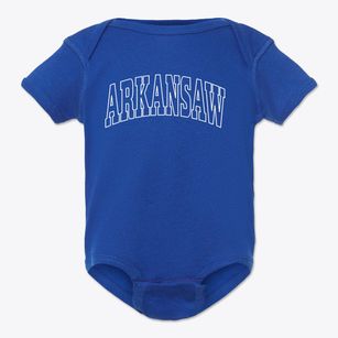 Arkansaw Wisconsin Trendy Block Baby Onesie
