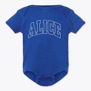 Alice North Dakota Trendy Block Baby Onesie
