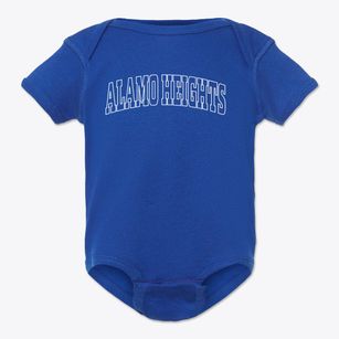 Alamo Heights Texas Trendy Block Baby Onesie