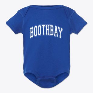 Boothbay Maine Varsity Baby Onesie