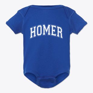Homer Louisiana Varsity Baby Onesie