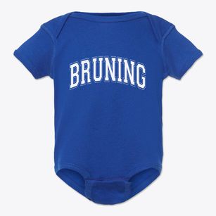 Bruning Nebraska Varsity Baby Onesie