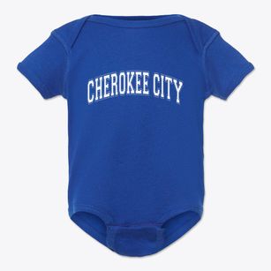 Cherokee City Arkansas Varsity Baby Onesie
