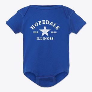 Hopedale Illinois Star Baby Onesie