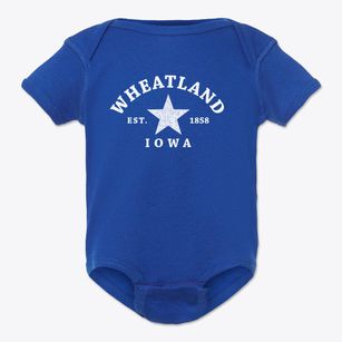 Wheatland Iowa Star Baby Onesie