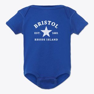 Bristol Rhode Island Star Baby Onesie