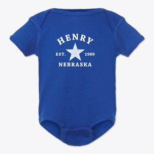 Henry Nebraska Star Baby Onesie