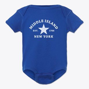 Middle Island New York Star Baby Onesie